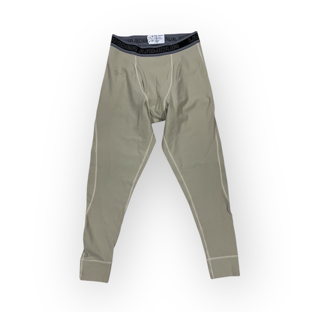 UNDER ARMOUR BASE LAYER PANTS TACTICAL MENS LARGE BEIGE